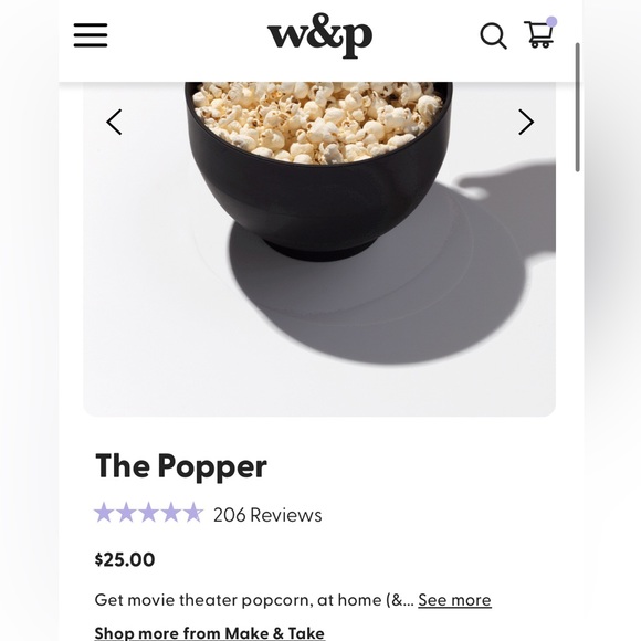 *NIB* w&p Popcorn Popper (personal size) - Retails $25 - Picture 3 of 9